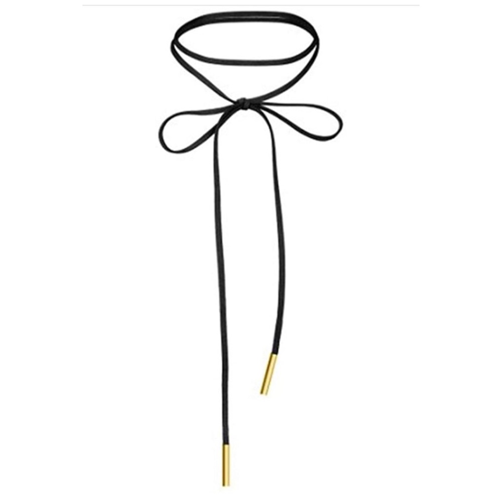 Black long necklace/choker